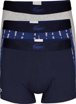 Lacoste heren boxershorts (3-pack) - blauw - navy en grijs -  Maat: S