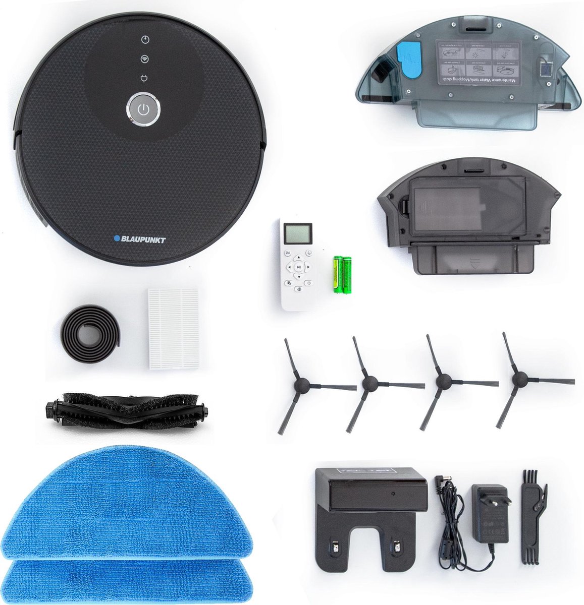 Afbeelding 2 van Blaupunkt Bluebot XBOOST BPK-VCBB1XB - Robotstofzuiger met dweilfunctie - Laadstation - Turbo zuigfunctie