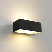 Wandlamp Eindhoven 100 Zwart - LED 2x5W 2700K 2x450lm - IP54 > wandlamp binnen zwart | wandlamp buiten zwart | wandlamp zwart | buitenlamp zwart | muurlamp zwart | led lamp zwart |