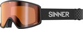 SINNER Sin Valley S Skibril - Zwart - Oranje Spiegellens + Extra Roze Lens