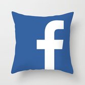 Kussenhoes met het Social media Facebook logo (500008)