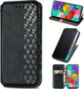 AA Commerce Telefoonhoesje - Book Case - Geschikt Voor Samsung Galaxy A51 - Zwart