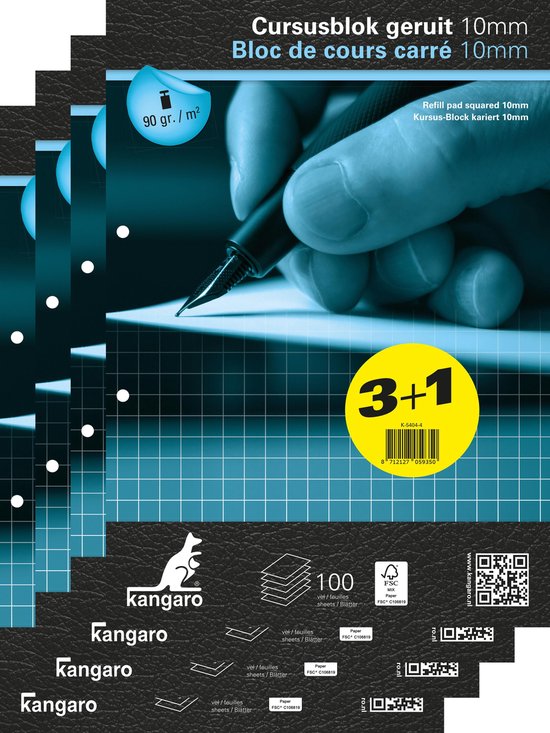 Bloc de cours Kangaro A4 Diamond 10mm