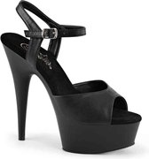 Pleaser Sandaal met enkelband -45 Shoes- DELIGHT-609 US 14 Zwart