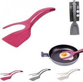 Spatel - Tang - 2-1 - Hitte Bestendig - Keuken Tool - Culinair - Keukenhulp - Ei Bakken - Keuken Accessoires