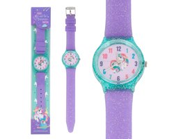 foto van Kinderhorloge (iets met paars of paarden of eenhoorns)