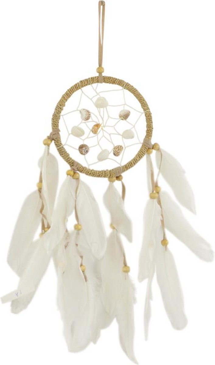 Fairtrade uit Indonesie Dromenvanger Schelpen Naturel (40 cm) Wit