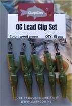Safety Lead Clip set + QC Swivels - 5 stuks - Visveilig Vastloodsysteem + QC Swivel - Karper Rigmateriaal - Vissen