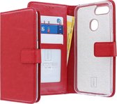 Étui Bookcase hoesje Oppo A12 - CaseBoutique - Solid Red - Similicuir