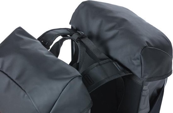 Basil Miles Tarpaulin Dubbele fietstas - Zwart - 34 Liter van Basil — afbeelding 3