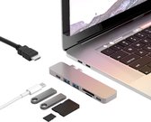 iMounts USB-C hub Macbook Air/Pro - HDMI - Thunderbolt 3 - Micro SD/SD-kaart-lezer - Zilver