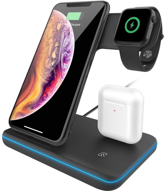 Monetair voorspelling dutje HMerch™ 3 in 1 Oplaadstation - iPhone / Apple / iWatch / Airpods 2 Pro /  Samsung... | bol.com