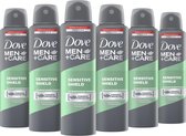 Dove Men+Care Sensitive Shield Anti-Transpirant Deodorant Spray - 6 x 150 ml - Voordeelverpakking