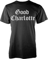 Good Charlotte Heren Tshirt -XL- White Puff Logo Zwart