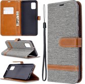 Denim Book Case - Samsung Galaxy A31 Hoesje - Grijs