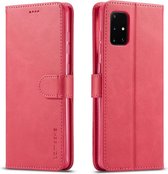 LC.IMEEKE Luxe Book Case - Geschikt voor Samsung Galaxy A31 Hoesje - Roze