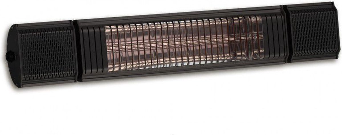 Terrasstraler / Terrasverwarming met muziek, verlichting en afstandbediening / bluethoot app 2000 Watt Welltherm Stream & Beam Wit