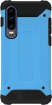 WLONS Rubber Kunststof Bumper Case Hoesje Geschikt Voor Huawei P30 - Blauw