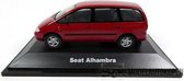 Seat Alhambra (Rood) 1/43 Dealermodel - Modelauto - Schaalmodel - Model auto - Miniatuurautos - Miniatuur auto