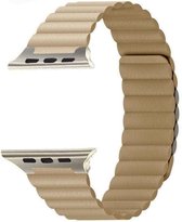 Shop4 - Bandje voor Apple Watch 4 40mm - Kunstleer Bruin