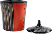 Suikerpot  -  Model: Paars-Oranje | Handgemaakt in Zuid Afrika - hoogwaardig keramiek - speciaal gemaakt door Letsopa Ceramics voor Nwabisa African Art