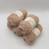 Katia Baby Nature  - kleur 112 Beigerood  bundel 5 x 25 gr.