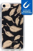 Apple iPhone SE (2020) Hoesje - My Style - Magneta Serie - TPU Backcover - Golden Feathers - Hoesje Geschikt Voor Apple iPhone SE (2020)