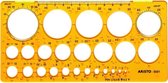 Aristo AR-5031 Cirkelsjabloon 1-36 Mm 25 Cirkels