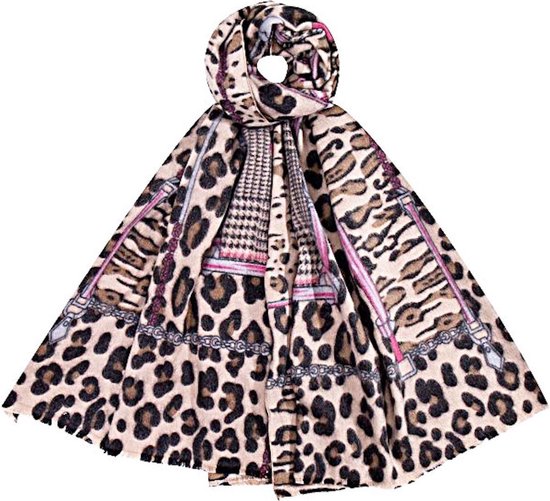 Zijden sjaal met luipaardprint | One Size | 4066136780106