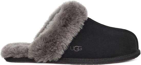 UGG W Scuffette II Dames Sloffen - Zwart/Grijs - Maat 37