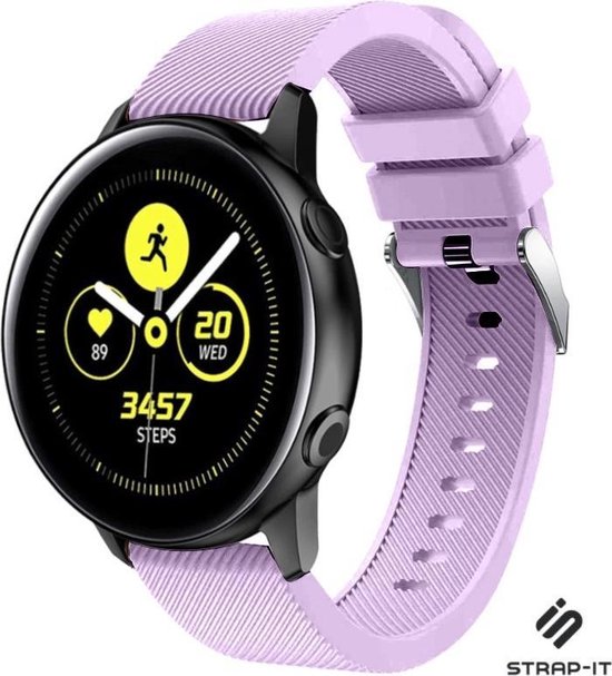 Strap-it Samsung Galaxy Watch Active / Active 2 silicone band - lila |  bol.com