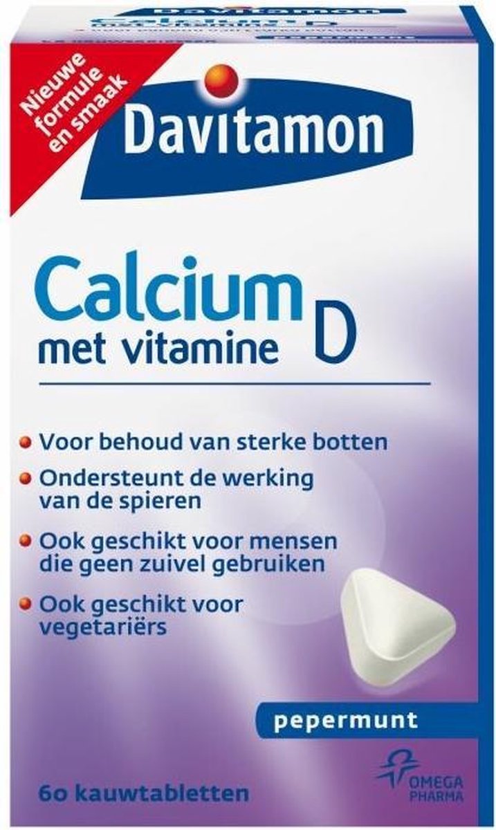 Davitamon Calcium met vitamine D3 - Pepermuntsmaak - Voedingssupplement