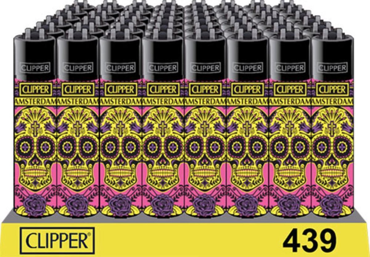 Goedkoopste Clipper Aansteker - Amsterdam Mexican Skulls - 4 stuks