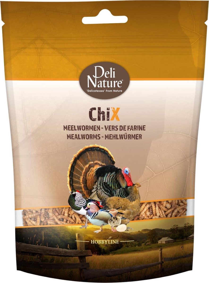 Deli Nature Chix Meelwormen - 200 gr