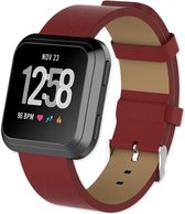 Fitbit Versa, Versa Lite, Versa 2- Leer- 22 cm x 2cm- Red