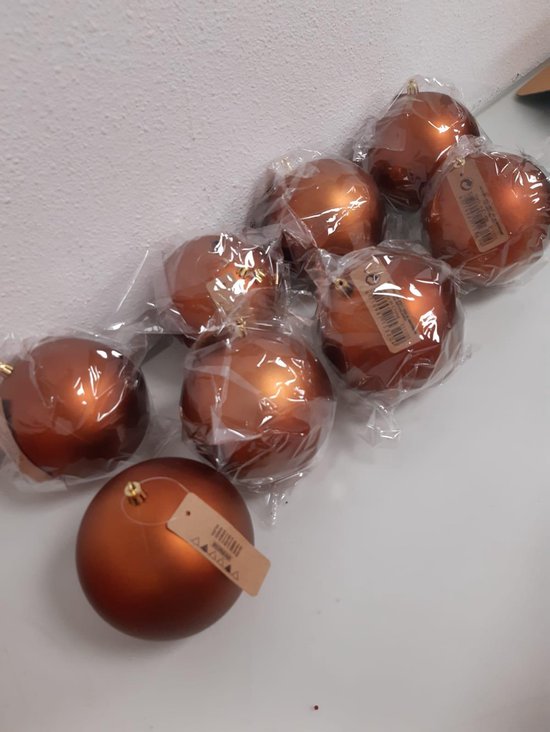 Oranje kerstballen