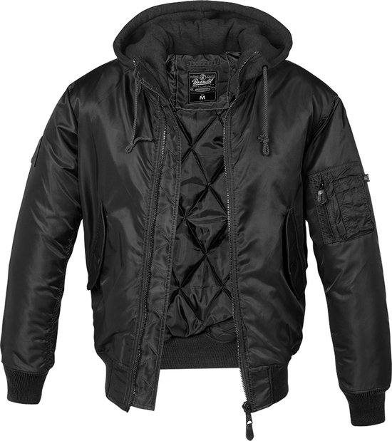 Mannen - Heren - Dikke kwaliteit - Menswear - Modern - Casual - Oldschool - Hooded - MA1 - Bomber Jacket - Classic Bomberjack zwart