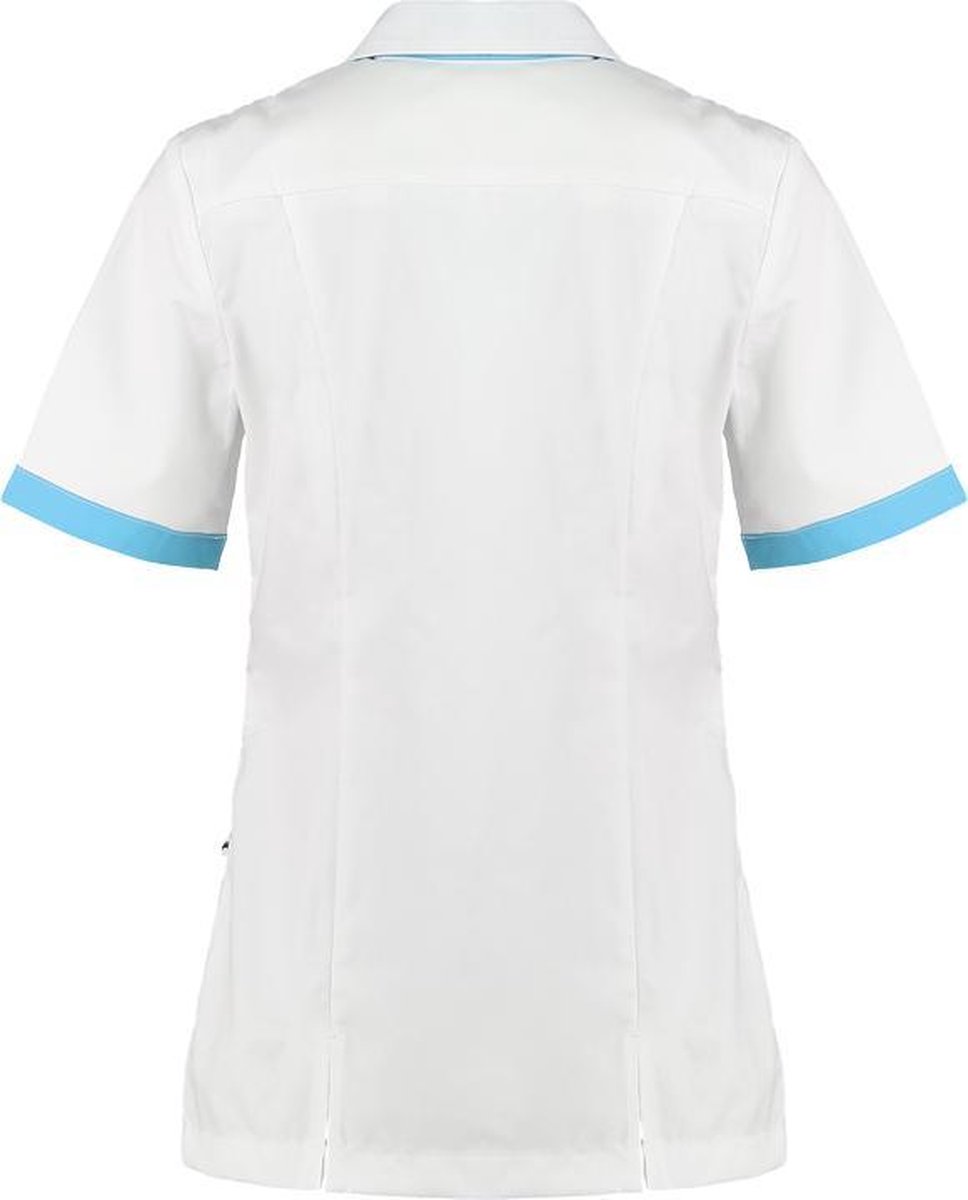 Haen / Ballyclare Dames Zorgjas Fijke- Wit / Turquoise - Maat XXL