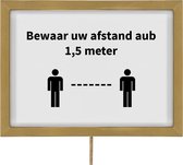 A4 Posterframe voor Afzetpaal - Schroefdraad Messing