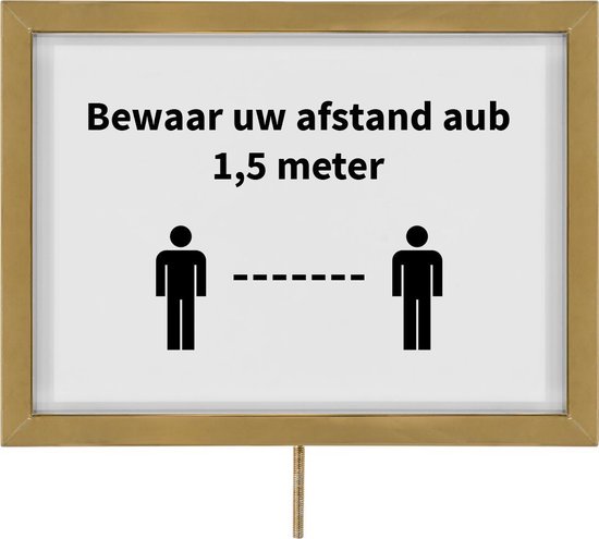 A4 Posterframe voor Afzetpaal - Schroefdraad