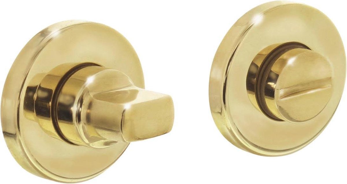 Intersteel Rozet toilet-/badkamersluiting 8 mm rond verdekt kunststof messing gelakt