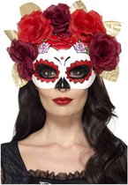 Día de los Muertos rozenmasker voor volwassenen - Verkleedmasker