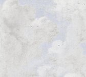 VOGELS IN DE WOLKEN BEHANG | Dierenmotief - blauw wit beige - A.S. Création History of Art