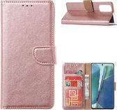 Samsung Galaxy Note 20 - Bookcase Rose Goud - portemonee hoesje