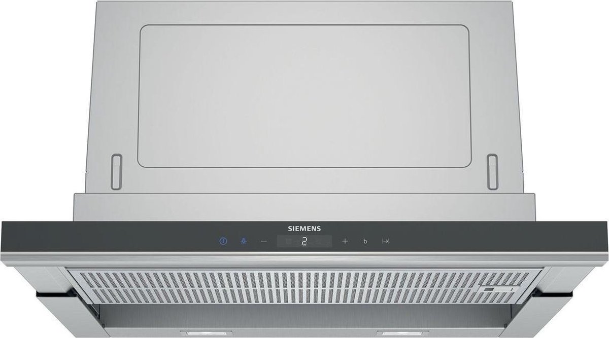 Siemens iQ700 LI67SA671 afzuigkap Semi-inbouw (uittrekbaar) Zwart Roestvrijstaal 717 mÂł/uur A