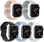 Eyzo Apple Watch 1, 2, 3, 4, 5 en 6 & SE Siliconen Bandjes - 5 pack - 42 / 44 mm - 5-pack