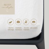 Sleep in Style Molton hoeslaken |Matrasbeschermer |junior matras 70x140 cm| Extra dik en zacht 200grams/m2 | Vochtabsorberend en ademend | anti-allergeen | tot 20 cm hoekhoogte|