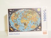 Dino Illustrated World Map -  Puzzle 1,000 pieces