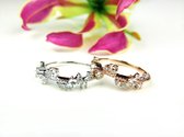 Ring in roos goud gezet met diamant