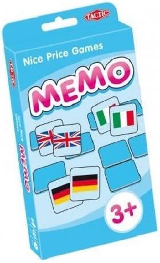 Afbeelding van het spel Nice Price Games - Memo Geheugen Spel Memory - Familie Bordspel Landen - Jong en Oud +4 Jaar